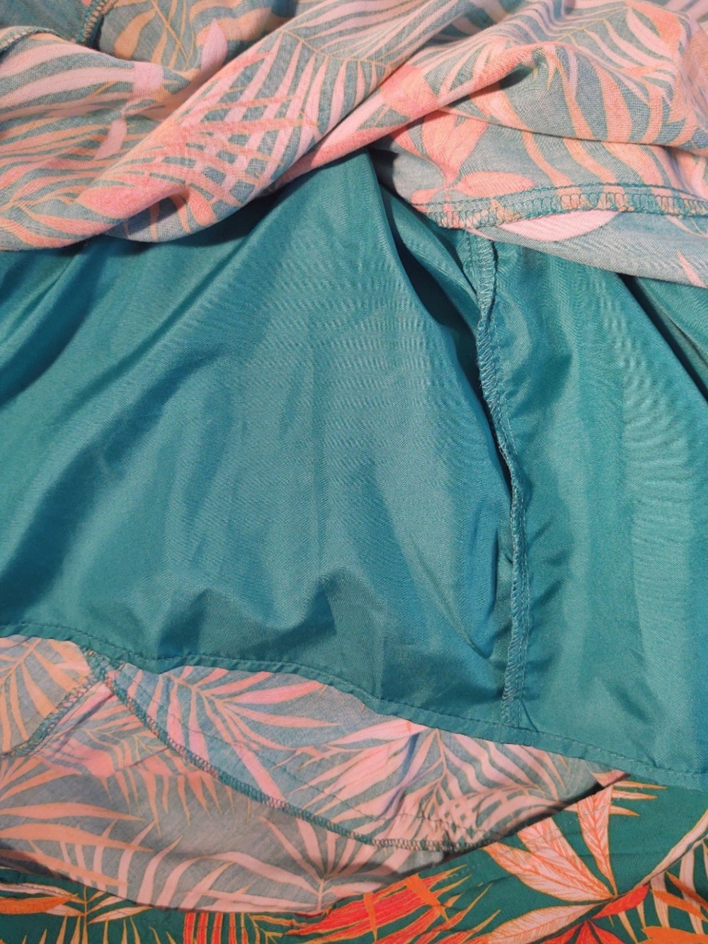 NWOT Betsey Johnson Maxi Tropical Green White Orange Dress Full Skirt Smock Top - Picture 10 of 12